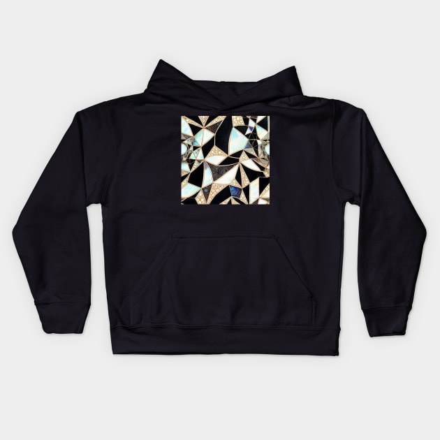 Wild Mosaic with Mother of Pearl Inlay Kids Hoodie by JediNeil